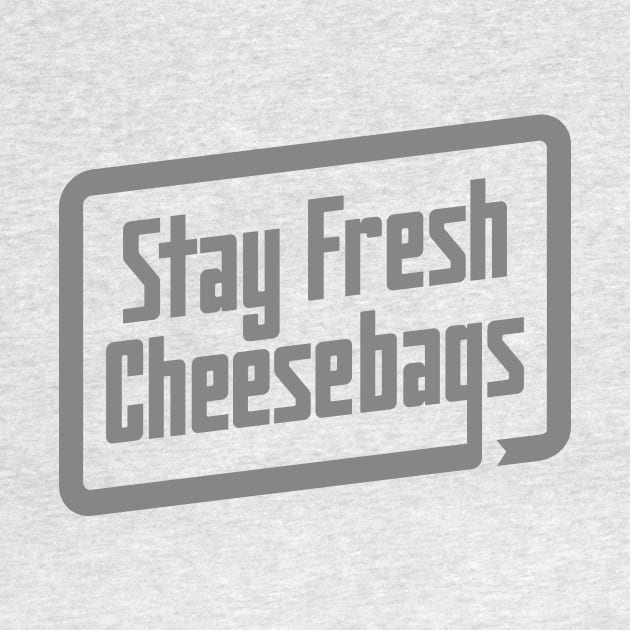 Stay Fresh Cheese Bags - Retro (Ghost on White) by jepegdesign